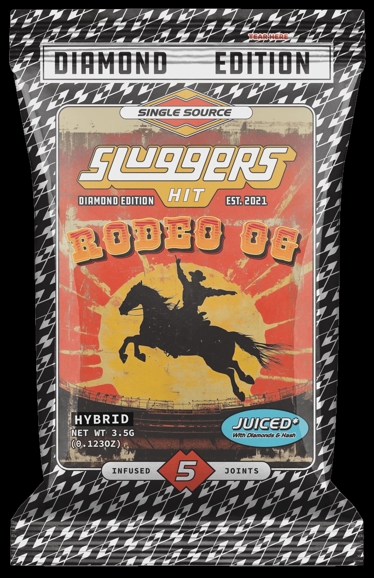 SLUGGERS HIT MINI INFUSED PREROLLS & BLUNTS / RODEO OG - HYBRID 5 pack
